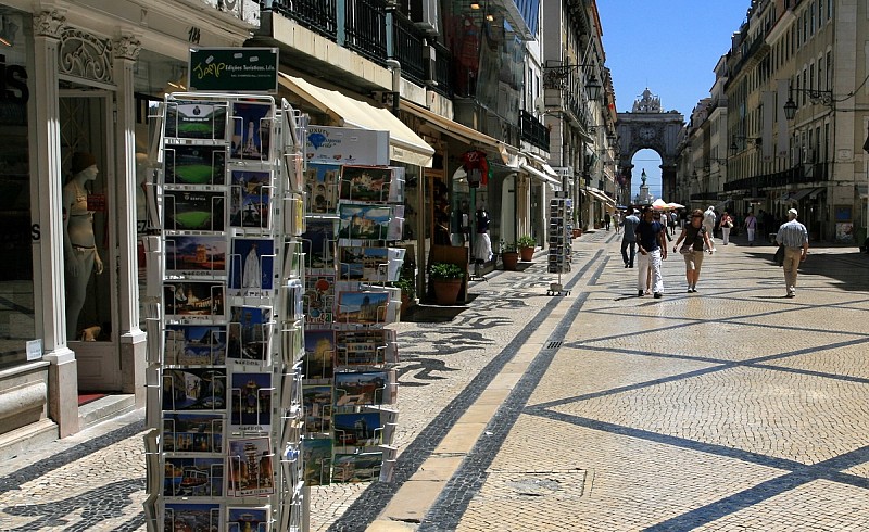 Lisbon - Augusta street shops